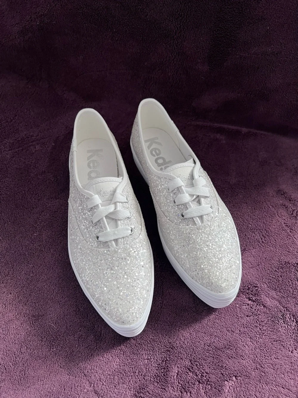 Keds Celebration Glitter Lace-Up Platform Sneakers - Picture 2 of 5